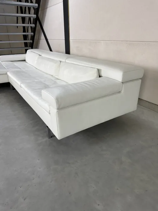 Jori Shiva hoekbank, wit Lipano leder — Bank (foto 4)